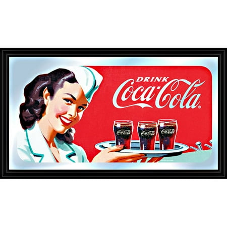 Trademark Global Coca-Cola Vintage Mirror Horizontal Waitress w/ Coke