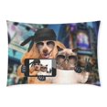 thumbnail image 1 of BOSDECO Dogs Take Picture Pillow Case Pillow Cover Two Sides Printing 20x30 inches, 1 of 2
