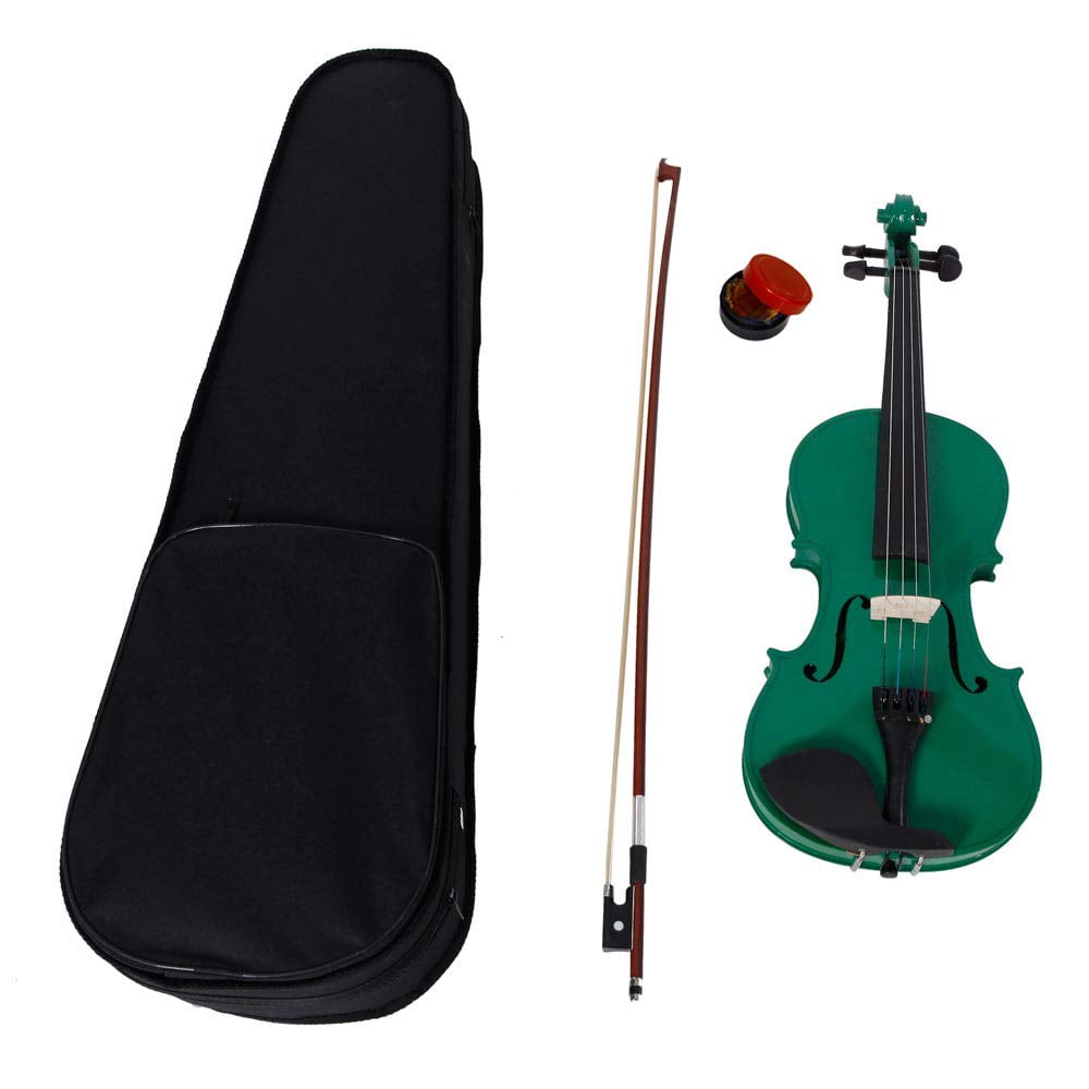 4/4 Full Size Natural Acoustic Violin with Case, Bow, and Rosin - Ideal for Student and Beginners, Natural
