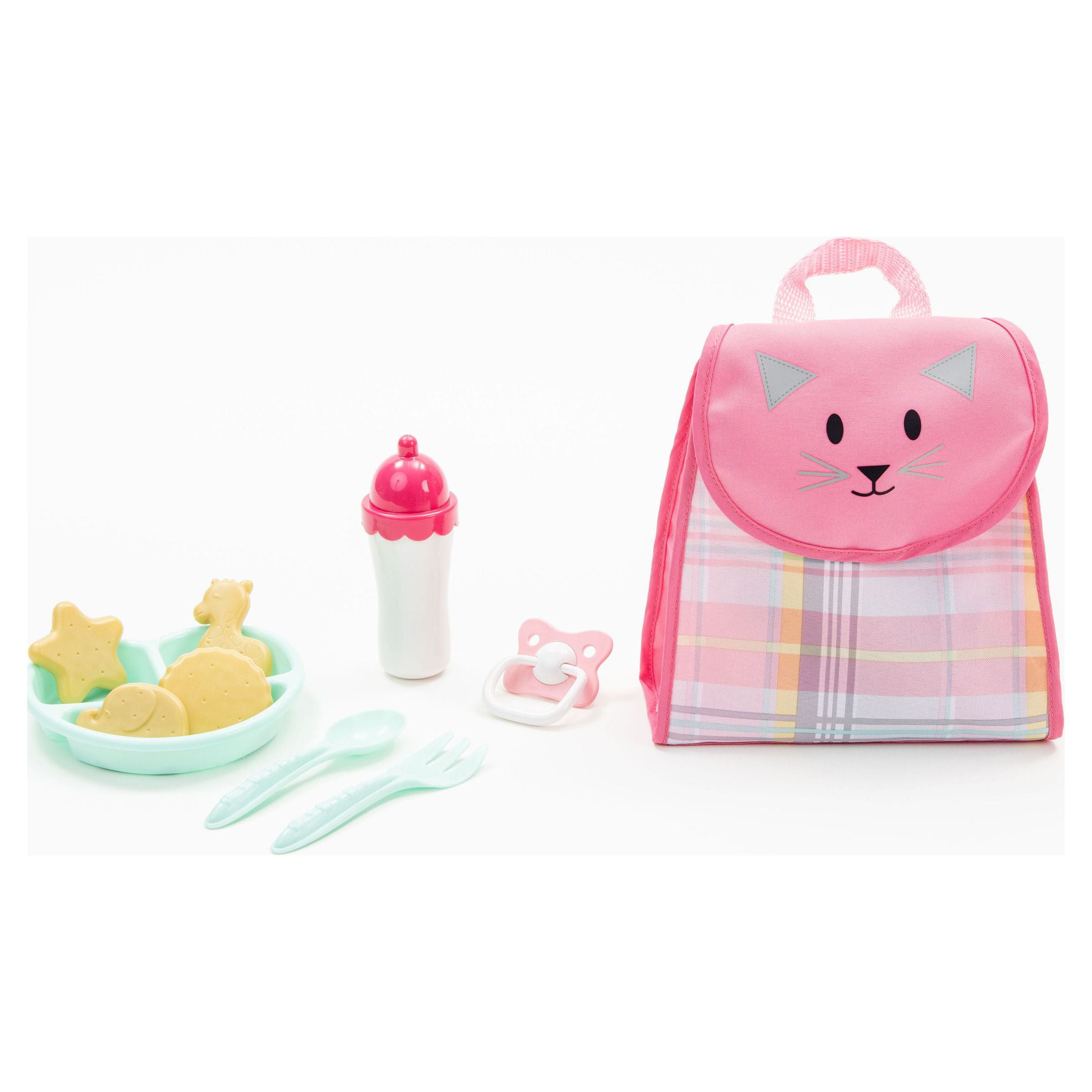 Madame Alexander Dark Skin Tone Feeding Doll Playset, 11 Pieces