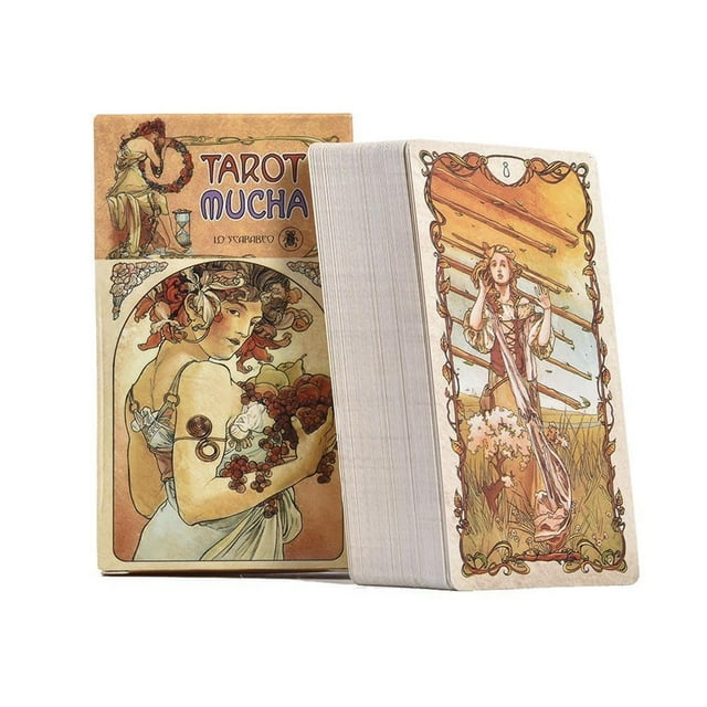 Juego de cartas Mucha Tarot Family con cartas de tarot