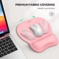 thumbnail image 5 of TECKNET BASICS Gel Mouse Pad with Wrist Rest, Ergonomic Office Mousepad with Wrist Support, Non-Slip & Smooth Surface, Comfortable Desk Mat for Office Gaming Study- Pink, 5 of 8