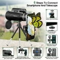 thumbnail image 4 of SPOORYYO 12x50 Monocular Telescope with Tripod and Phone Clip, HD Vision, Low Light Night Vision, Waterproof & Shock-Resistant for Bird Watching, Hiking, Hunting - Green, 4 of 9