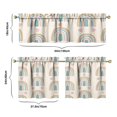thumbnail image 6 of Boho Kitchen Curtains for Windows – Rustic Tribal Floral Print Cafe Curtains, Vintage Bohemian Geometric Panels for Home Décor, 6 of 6