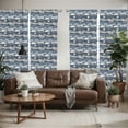 thumbnail image 2 of Ambesonne Fish Window Curtains, Cartoon Aquarium, Each 28" W x 84" L, Slate and Cadet Blue Tan, 2 of 4