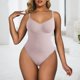 thumbnail image 4 of Gibobby Body sin costuras para forma al cuerpo, control del vientre, levantamiento de glúteos, Tanga de talla grande, bragas, tirantes, corsé ajustado (Chocolate, L), 4 of 5