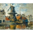 thumbnail image 2 of Monet, Claude 18x15 Black Modern Framed Museum Art Print Titled - The Windmill on the Onbekende Gracht-Amsterdam 1874, 2 of 4