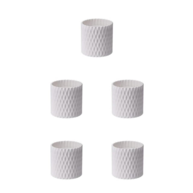 relayinert Stylish And Functional Makeup Brush Holder For Dresser Or Vanity And PP white rotating style 5Set