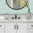 thumbnail image 5 of (2 pack) RoomMates StickTILES Aqua Seaglass Subway Peel and Stick Backsplash Tile, 10.5 inches X 10.5 inches, 5 of 10