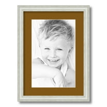 ArtToFrames 12.5x18 Matted Picture Frame with 8.5x14 Single Mat Photo Opening Framed in 1.25 Off White Wash on Ash and 2 Coronado Mat (FWM-4098-12.5x18)