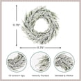 thumbnail image 5 of Northlight Heavily Flocked Pine Artificial Christmas Wreath - 11.75" - Unlit, 5 of 6