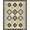 Black Cream, Pattern 7, variant on ODIKA 4'x6' Washable Area Rug Non-Slip, Chair-Friendly, Flatwoven Rug Aesthetic Lattice Interlocking Trellis Geometric Bathroom Printed for Home Office, Under Desk