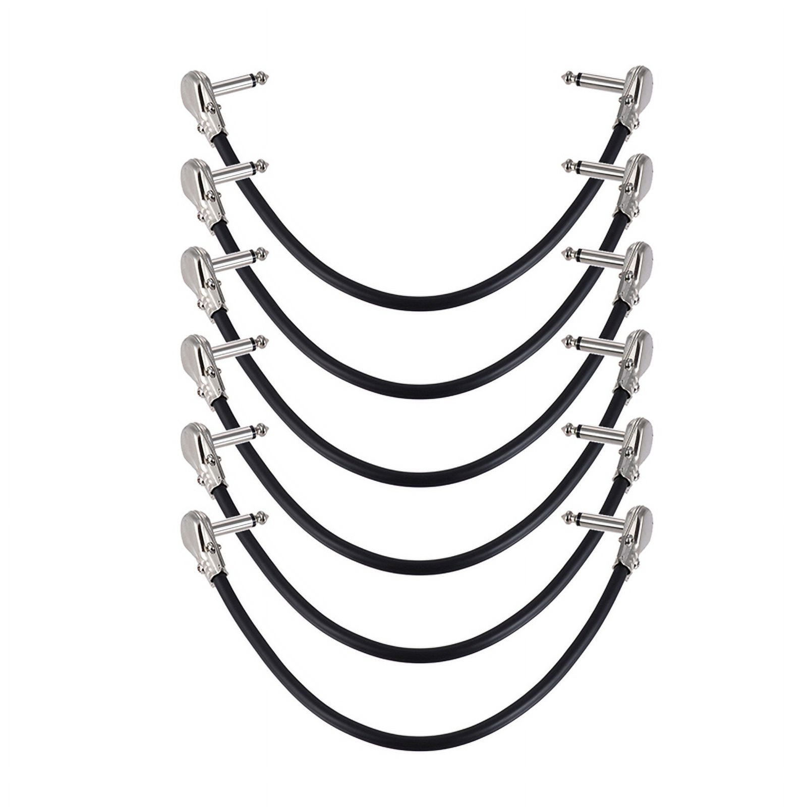 6-Pack 12Inch Guitar Patch Cables, Acoustic Instrument Guitar Cables, Duckhead Effect Cab C1924