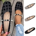 thumbnail image 6 of Purcolt Mary Jane Shoes for Women Trendy Elegant Polka Point Square Toe Slip On Ballet Shoes Comfort Casual Soft Sole Flat Shoes with Pearl Elastic Strap, 6 of 6