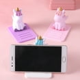 thumbnail image 4 of 2 Pcs Support de Téléphone Licorne en Silicone Multifonctionnel Réglable pour Tablette Téléphone Intelligent Voiture (Blanc), 4 of 9