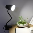 thumbnail image 6 of Mainstays LED Clip Desk Lamp, Adjustable Flexible Gooseneck, Matte Black Finish, Energy Efficient, 1-Pack, 6 of 6