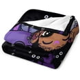 thumbnail image 5 of Kids African American Black Girl Flannel Blankets, Black Girl Magic Purple Background Throw Bed Blanket for Sofa Chair Bed Soft Blanket for Girls 50"x60", 5 of 6