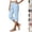 16# (Light Blue), variant on Capris Pants for Women Cotton Linen Casual Straight Leg Elastic Waist Split Button Summer Cropped Pants with Pockets (White,M)