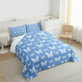 thumbnail image 3 of Homewish Gradient Colorful Butterfly Queen Comforter Set,Flying Animal Bedding Sets,Blue White Bedding Comforter Set For Girls,Microfiber Bedroom Decor Reversible,3pcs, 3 of 8