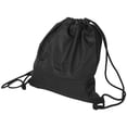 thumbnail image 1 of Al Aire Libre Nylon Negro Mochila Ultraligera Para Mujer Hombre Bolsa de Baloncesto de Fútbol Cuerda Cordón Caza Senderismo Gimnasio Bolsas de Deporte (Grande), 1 of 1