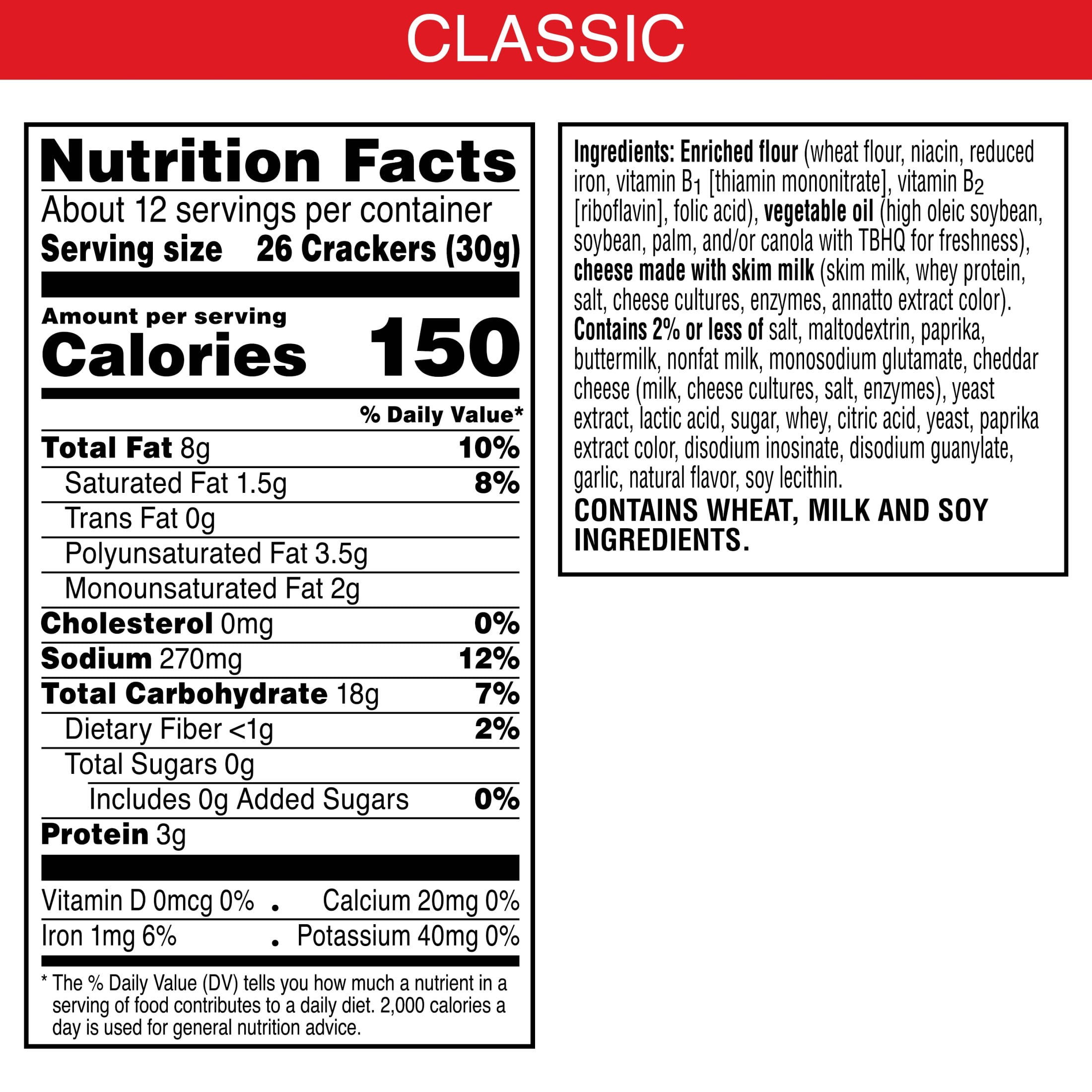 (12 pack) Cheez-It Extra Cheesy Cheese Crackers, Baked Snack Crackers, 12.4 oz