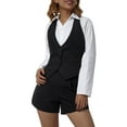 thumbnail image 4 of Musuos Women Waistcoat Vests, Vintage Sleeveless V Neck Button Down Dressy Suit Blazer Vest, 4 of 10