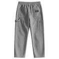 thumbnail image 5 of cocolona Mens Solid Color Casual Corduroy Pants Elastic Waist Straight Wide Leg Workout Gym Pants with Pockets, 5 of 5