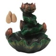 thumbnail image 2 of Statue de Brûleur d'Encens en Forme de Fleur de Lotus Zen 4.25 Pouces, 2 of 6