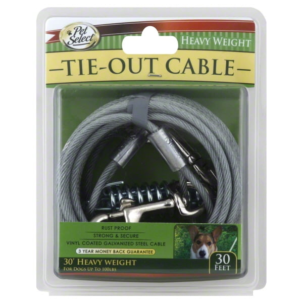 Pet Select Vinyl Coated Steel Cable Dog Tie Out Heavy Weight