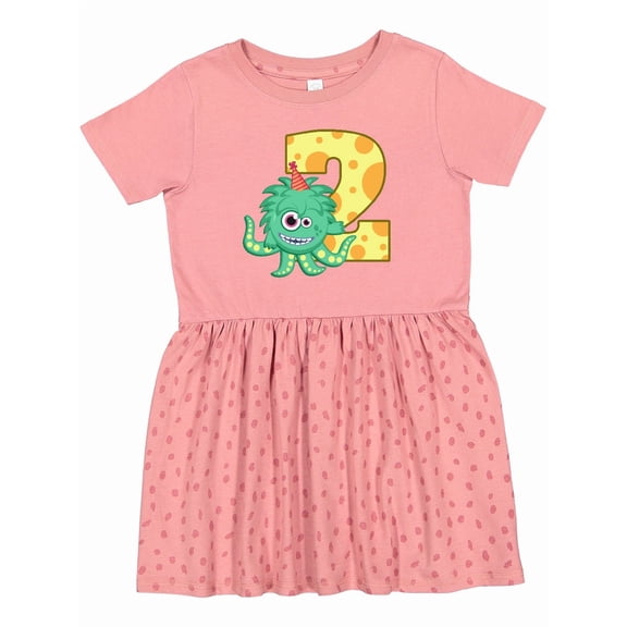 Inktastic 2nd Birthday Monster Girls Toddler Dress