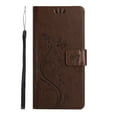 thumbnail image 3 of Designed for Samsung Galaxy S25 Plus Case, Wrist Strap Flip Kickstand PU Leather Wallet Case Cash Card Slots Holder, Protective Shockproof Pattern Women Cover for Samsung Galaxy S25 Plus, Brown, 3 of 7