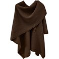 thumbnail image 5 of LinYooLi Women's Elegant Shawl Wrap - Cross Front Solid Color Poncho Cape - Wrap Topper Knitted Cardigans Sweater Shawls, 5 of 5
