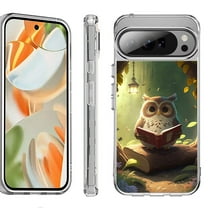 For Google Pixel 10 Pro XL Shockproof Protective Phone Case, by OneToughShield - Owl Reading