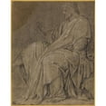 thumbnail image 3 of Eustache Le Sueur 15x18 Black Modern Framed Museum Art Print Titled - Study for Saint Louis Healing the Sick (C. 1654), 3 of 5