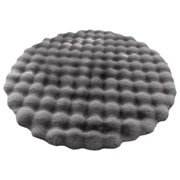 Sofás para la Sala de Estar Estilo Crema Alfombra Circular Sofá Alfombra Circular Sala de Estar Mesa de Café Terciopelo 23.62x23.62 Pulgadas Mesas de la Sala de Estar