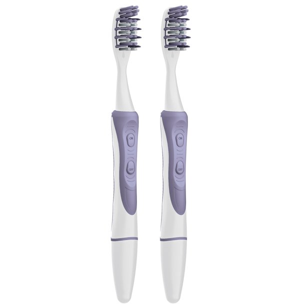 Equate vibraclean pulsating soft power toothbrush, 2 count Walmart