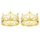 thumbnail image 1 of Uxcell 2Pcs Mini Toppers de Pastel en Forma de Corona, Corona Dorada en Forma de Corazón para Reina Princesa, Corona Hueca de Hierro, 1 of 6