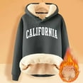 thumbnail image 4 of California Hoodie 2025 Fall Winter Lined Hoodies Streetwear Hooded Sweatshirt Hoodie Women Pullover, 4 of 5