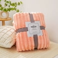 thumbnail image 6 of Lightweight Wool Blanket for Summer Autumn Sofas Beds Travel All Seasons Soft Breathable Cozy Throw, 100 cmx70 cm, Coral, 6 of 9