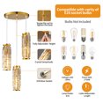 thumbnail image 6 of Modern Pendant Lighting, ZHLWIN Mini Crystal Chandeliers,Adjustable Pendant Light Fixture for Kitchen Island Dinning Room Bedroom, Gold, 6 of 6