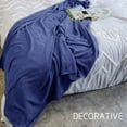 thumbnail image 5 of Kasentex  Knitted Throw Blanket Soft Waffle Throw with Decorative Color and Design for Couch Sofa, Office and Bed Blue 60 x 80, 5 of 5