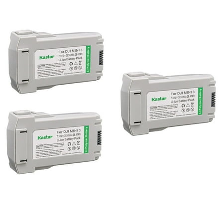 Kastar 3-Pack Battery Plus 7.38V 3850mAh 28.41Wh Replacement for DJI Intelligent Flight Mini 3 Drone Mini 3 Pro Drone Mini 4 Pro Drone