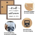 thumbnail image 3 of Letrero de madera maciza para baño con texto "It's All Shits" con capa acrílica, 7 x 7 pulgadas, divertido arte de pared para baño, marco de madera grande para colgar para decoración de baño, 3 of 8