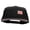 Black, variant on Small Gold Patriotic American Flag Superior Cotton Twill Flat Bill Snapback Prostyle Cap - Navy OSFM