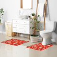 thumbnail image 6 of Yayeee Bath Rug for Bathroom Floor Non Slip Rectangle Fluffy Soft Absorbent Mat, 16"x24", Red Christmas Ornaments Pattern, 6 of 7