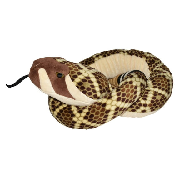 Wild Republic Plush Snake Western Diamondback Rattlesnake Stuffed Animal, 54 Inches