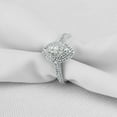 thumbnail image 5 of HeartsAndYou 3ct Marquise Cut Moissanite Engagement Ring for Women Double Halo 18k White Gold over Silver, 5 of 8