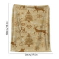 thumbnail image 3 of Zhourta Christmas Flannel Soft Blanket 7.56x39.37in for Sofa Bed and Chair Use with Christmas Themed Design for Cozy Holiday Decor, 3 of 6