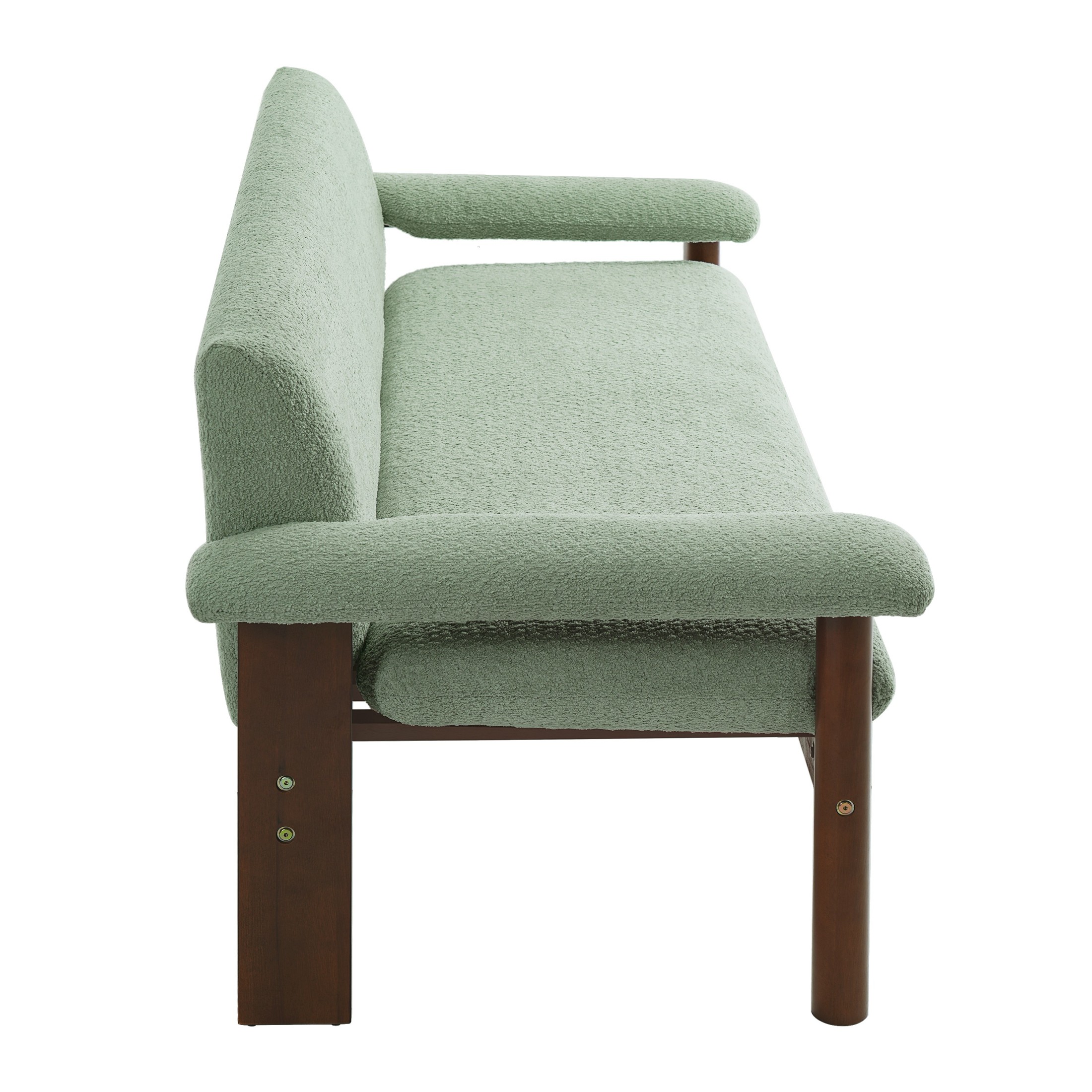Christopher Knight Home 72.8" Modern Loveseat Sofa, 2-Seater Couch with Armrest Pillows, Green