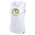 thumbnail image 2 of Women's-Fanatics  White Pittsburgh Steelers Slub Tank Top, 2 of 3